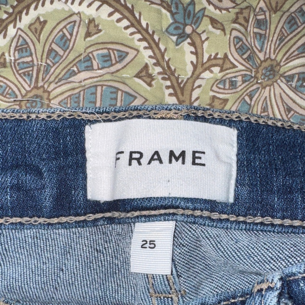 Frame Blue Distressed Skinny Jeans - Picture 3 of 11